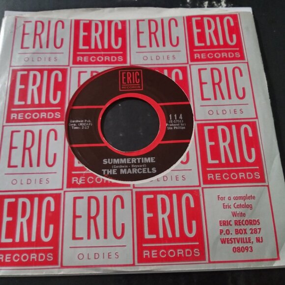 The Marcels – Summertime & Heartaches VG++ Reissue 45RPM ERIC 114 Record DOO-WOP - Picture 1 of 3